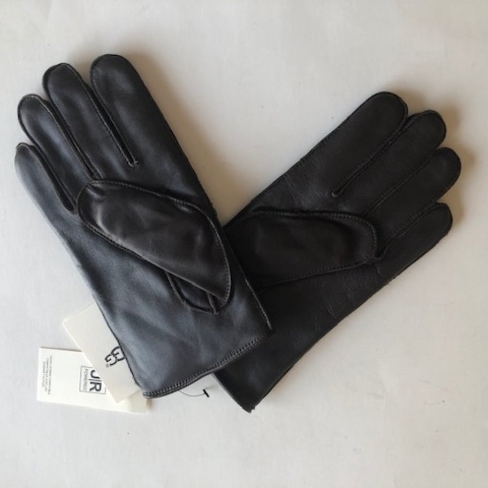Ugg Men's Leather Smart Black Gloves. Large. XL - Picture 3 of 6